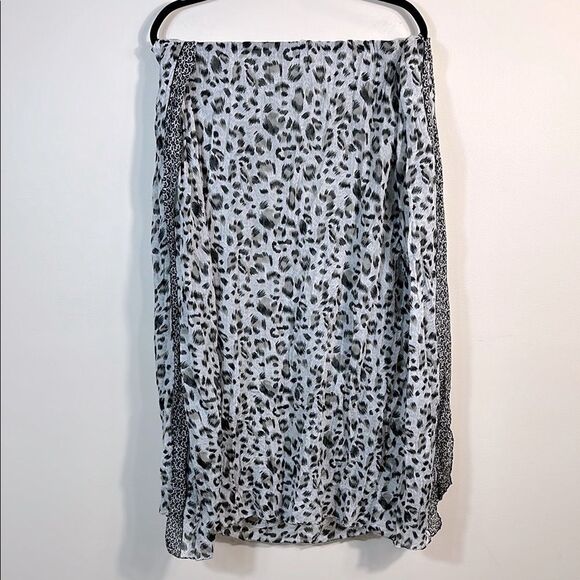 Leopard Animal Print Lightweight Scarf 70s 90s Mob Wife Boho Women 40in x 70in - Picture 2 of 6